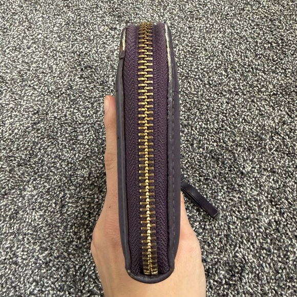 Tory Burch Ivy Zip Continental Wallet Nightshade Purple leather - Picture 6 of 12